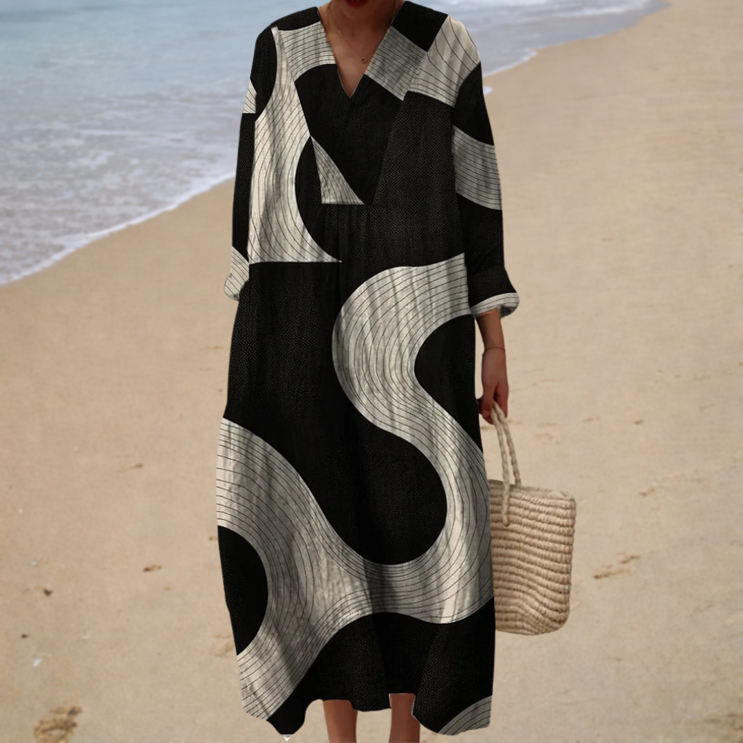 Isaline™ | Graphic Maxi Dress