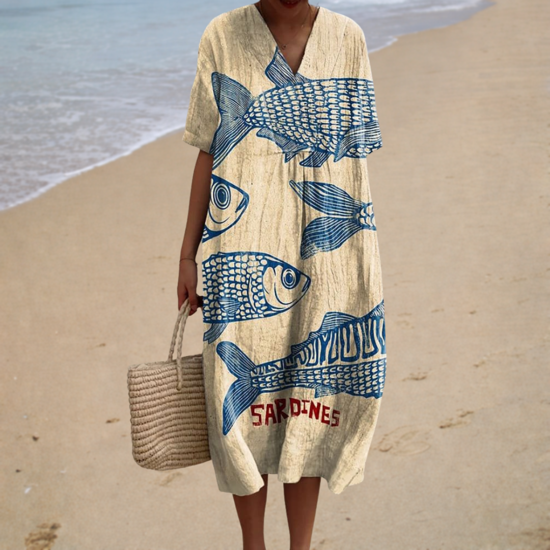Sophie™ | Sardine Pattern Dress