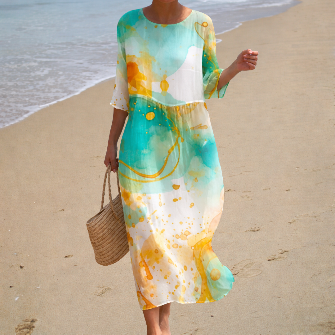 Aurore™ | Watercolour Print Dress