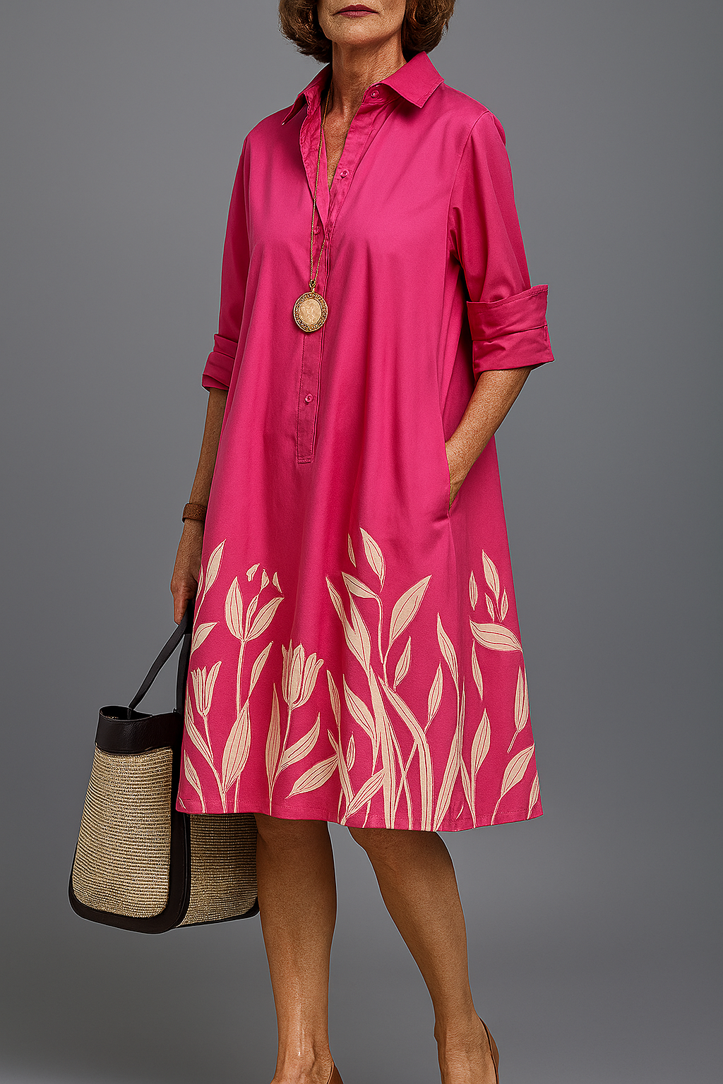 Loretta - Chic Satin Midi Dress