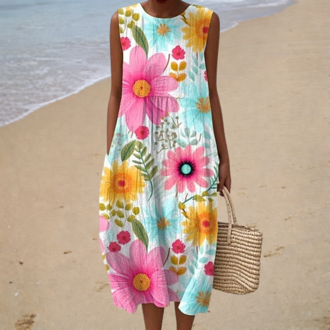 Clara™ | Floral Midi Dress