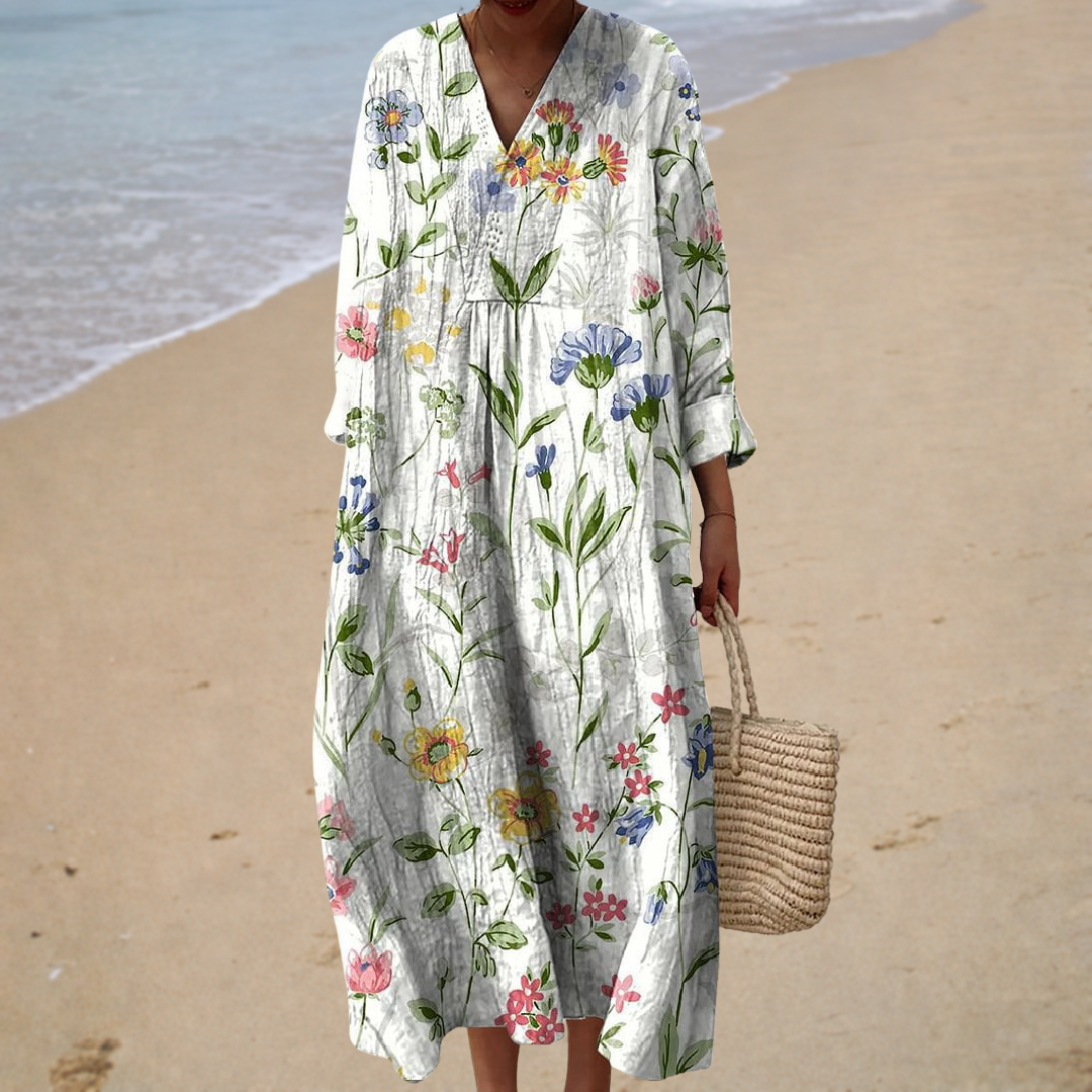 Hélène™ | Floral Long Dress