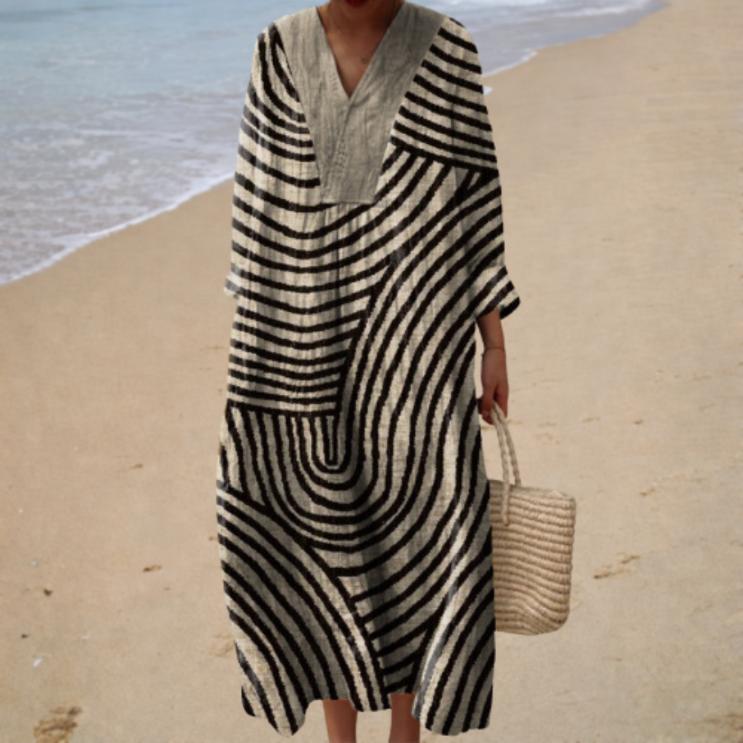 Solène™ | Graphic Maxi Dress