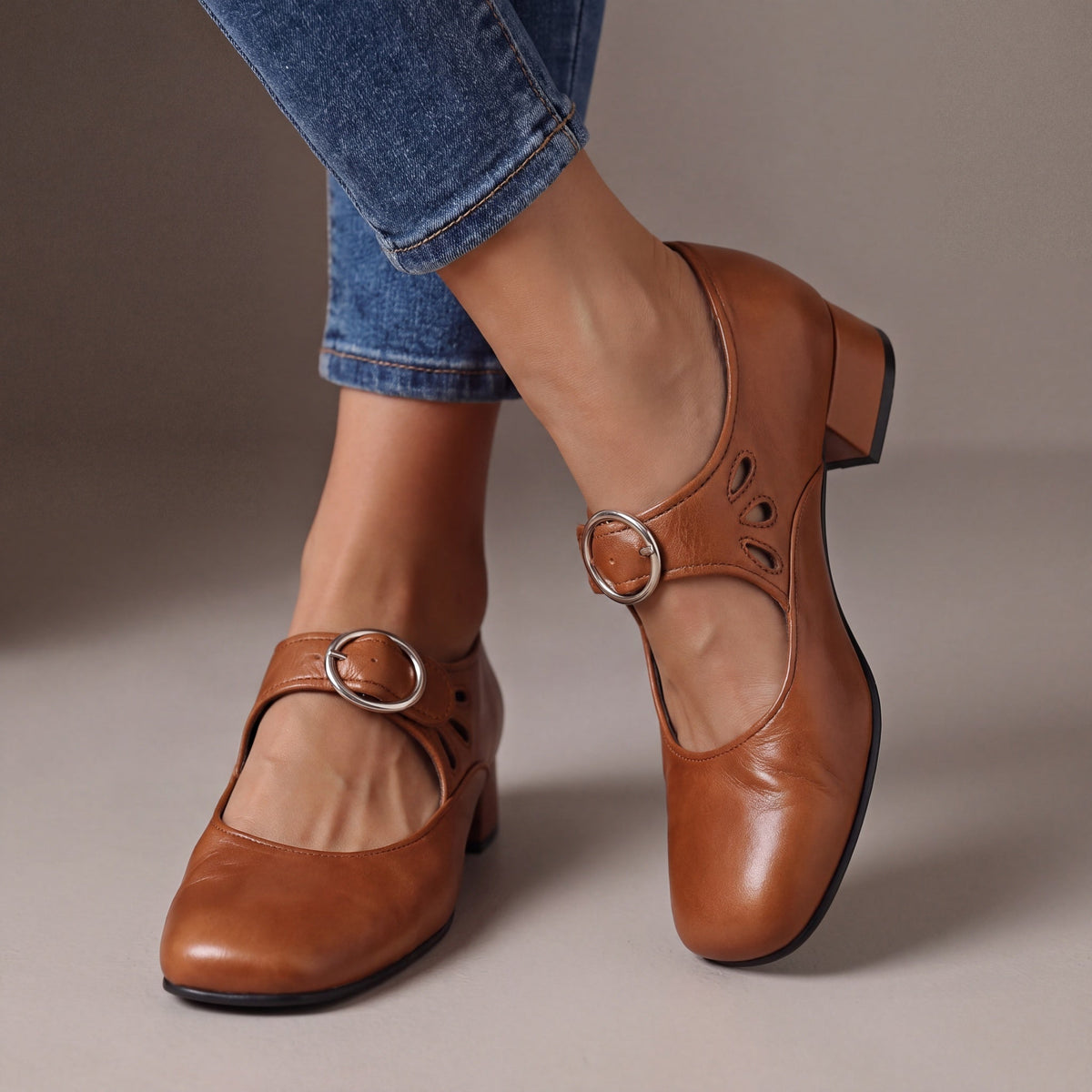 Josephine™ | Leather Mary Jane Shoes